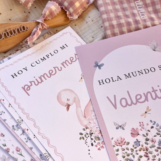 Tarjetas cumple mes bebé